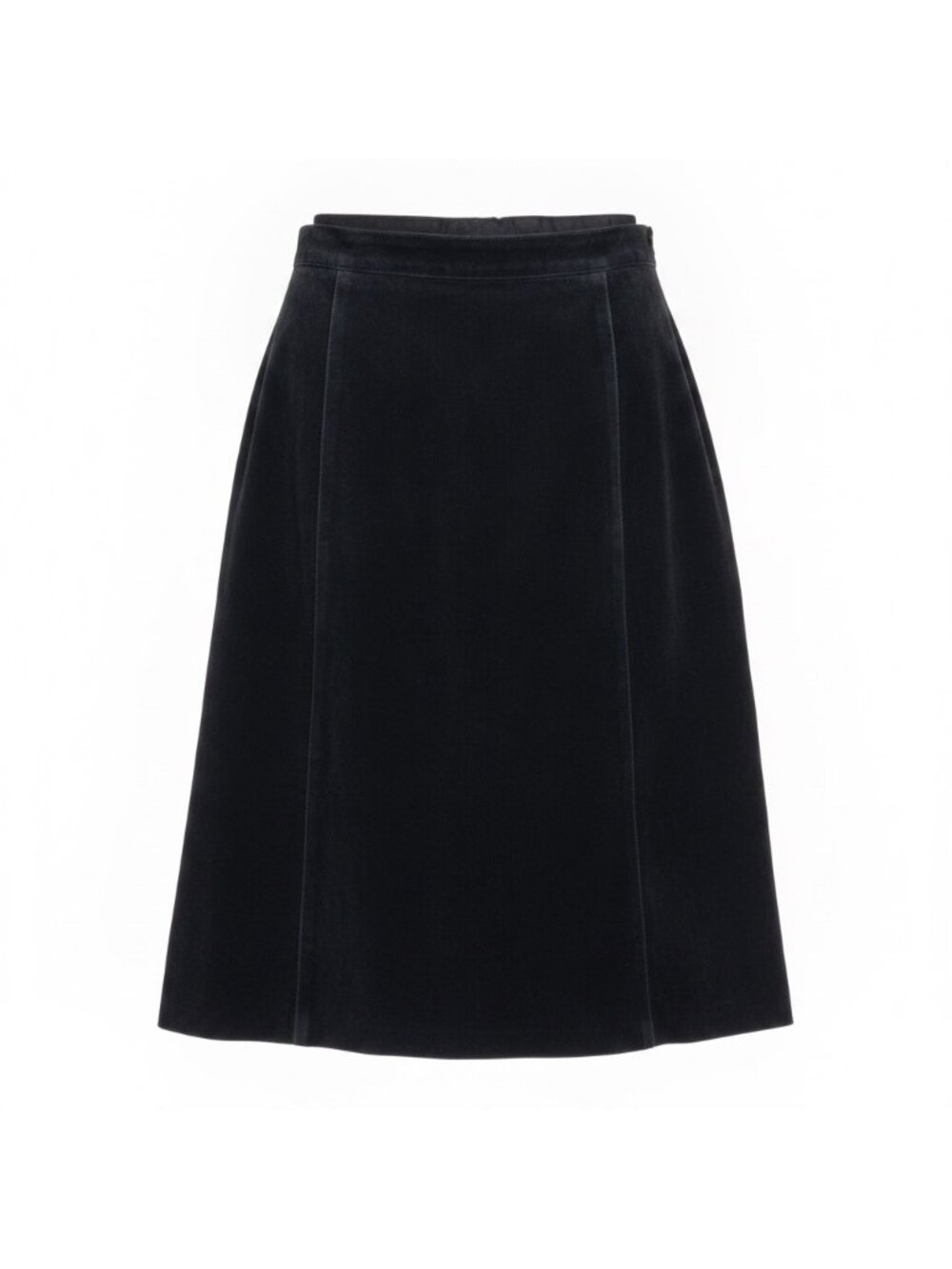 Savage Womens Black Genuine Leather Pencil Skirt Lined Back Slit Size 12